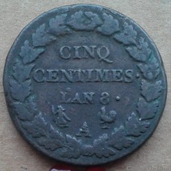 (1799-1800) - L'AN 8 A - 5 centimes