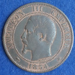 1854 BB - 10 centimes