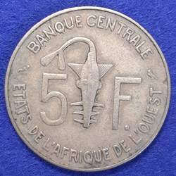 États Afrique de l'Ouest - 5 francs 1965