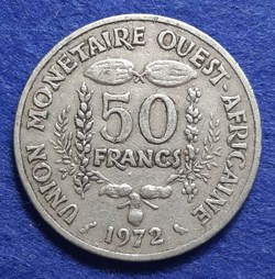 États Afrique de l'Ouest - 50 francs 1972