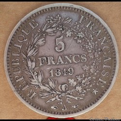 1849 A - 5 Francs