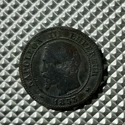 1853 B - 2 centimes