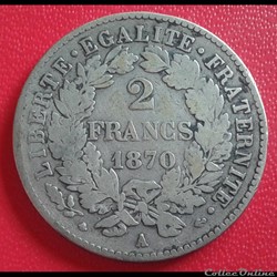 1870 A - 2 francs - grand A