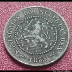PAYS-BAS - 1/2 cent 1883