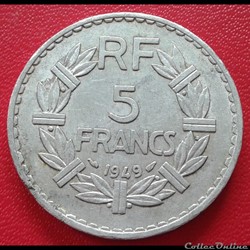 1949 - 5 francs - ALU - 9 fermé