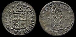 Pal 270a Var 7 - Valais - Evêché de Sion. François-Joseph Supersaxo / Batz 1710