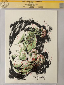 Hulk  ( signed & sketched by Ryan Ottley )