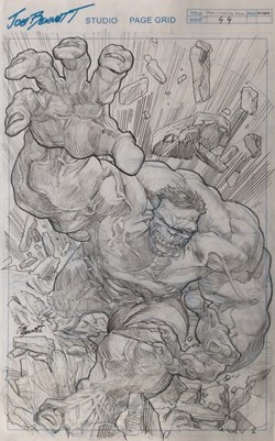 Immortal Hulk Joe Bennett (pilot, feutre & fusin)