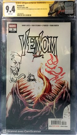 Venom #3 signature & sketch Ryan Stegman & Donny Cates.
