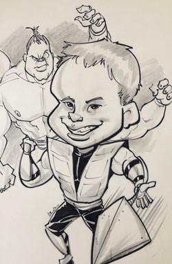 Caricature Nathan ( feutre & fusin )