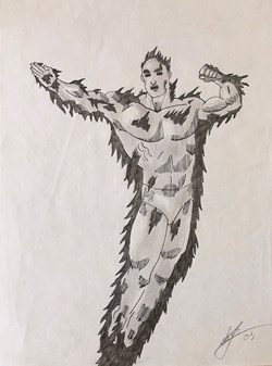 Human Torch ( pilot, feutre & fusin )