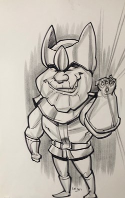 Caricature Christophe ( feutre & fusin )