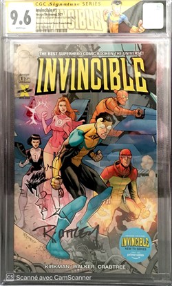 Invincible #1 signé & remarqué par Ryan Ottley.