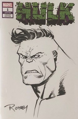 Hulk , Blank Cover (Ryan Ottley) (pilot & feutre)