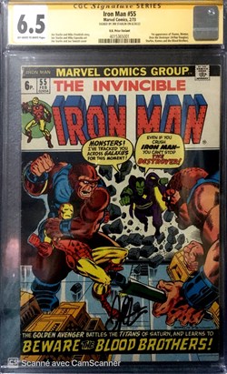 Iron Man #55 signature Jim Starlin.