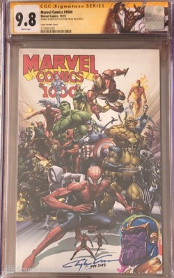 Marvel Comics #1000 Signature et Sketch de Clayton Crain.