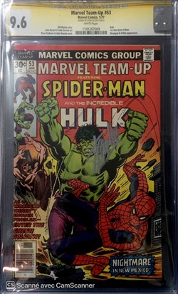 Marvel Team-Up #53 signature Stan Lee.
