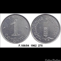 1 centime Epi 1962