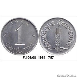 1 centime Epi 1964
