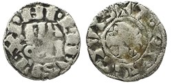 Philippe II - Denier Arras 2ème type (var)
