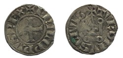 Philippe IV - Denier Tournois à l'O rond var