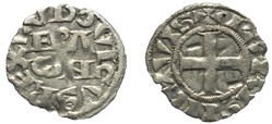 Louis VII - Denier parisis 3ème type