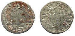 Philippe II - Denier Arras 2ème type (var)