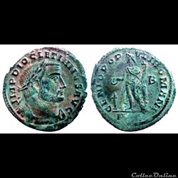 Diocletianus - AE Follis - GENIO POPVLI ROMANI - Lyon
