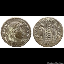Constantin I - AE Follis réduit - GLORIA EXERCITVS - Trier - RIC.526