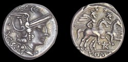 Pentagram series - Denarius, RRC 129/2
