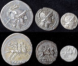 Crawford 44. Group 1 (var) Early Denarius and fractions