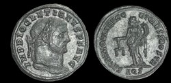 300 CE, Diocletian Follis of Aquileia, RIC 29a