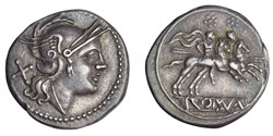 RRC 44/5 group 3 Anonymous Denarius