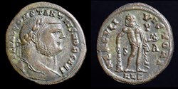 304-305 CE, Constantius, Hercules, Alexandria mint
