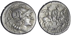 Cornucopia series denarius.  RRC 58/2