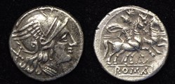 AL Monogram - Denarius, Crawford 111/1