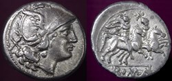 Denarius Crawford 80/1b - dolphin series (without symbol), Crude Style