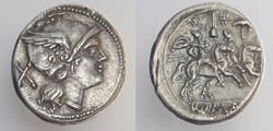 Hammer and Apex denarius, Crawford 59/1