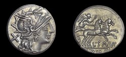 L.SAVF - Denarius, Crawford 204/1