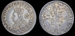 1567 Elizabeth milled sixpence