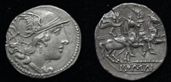 Staff, Denarius, Crawford 78/1