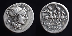 MA Monogram, RRC 172/1 Denarius