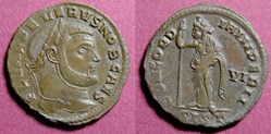 305-307 CE, Severus II follis, Concordia