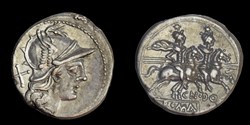 CN.DO Monogram - Denarius, Crawford 147/1