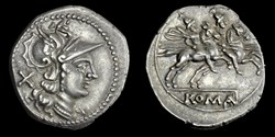 Anonimous SX.Q Denarius, Crawford 152/1c