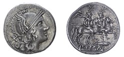Wheat ear series denarius, RRC 72/3 Sicily