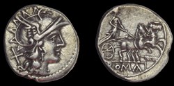 Feather - Denarius, Crawford 163/1