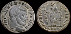 308-311 CE, Maxentius, FIDES MILITVM, Ostia mint