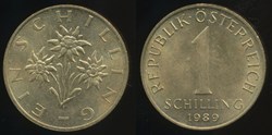 1 schilling EDELWEISS - 1989
