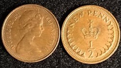 ½ nouveau penny Elizabeth II 2e portrait - 1973
